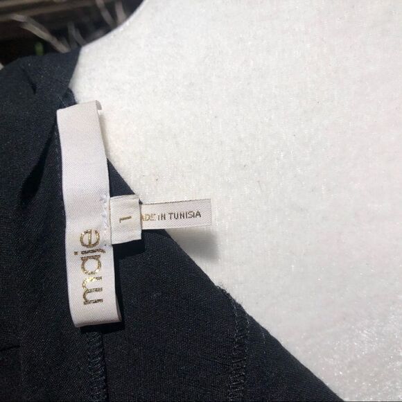 Maje Black Cotton Blend Wrap w/ Belt Mini Dress - Picture 10 of 16